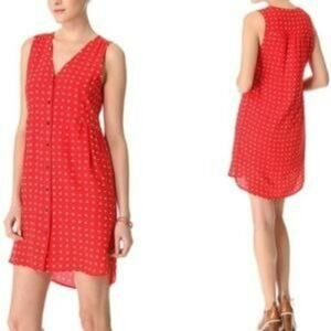 Madewell Ditsy Floral Silk Sleeveless Button Dress Women’s Sz XS